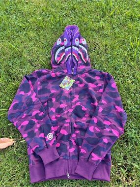 Bape camo purple hoodie
